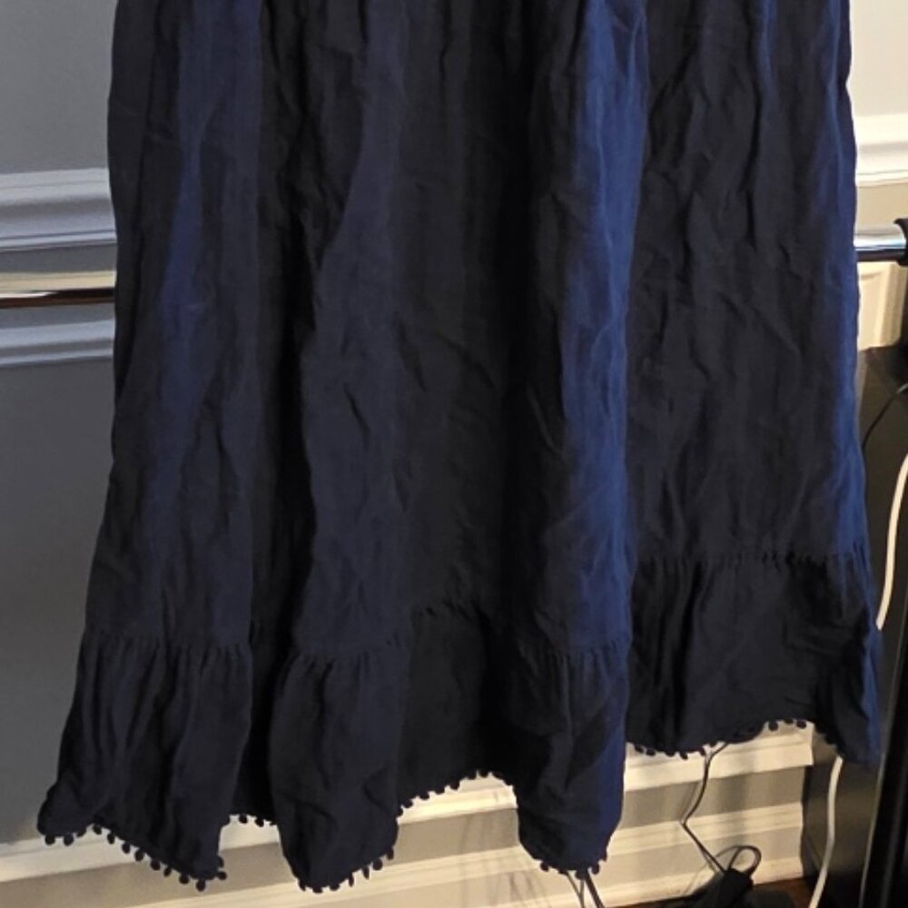 Little Black Dress Cotton Size 12 Large Lagenlook Flowy - Picture 3 of 15